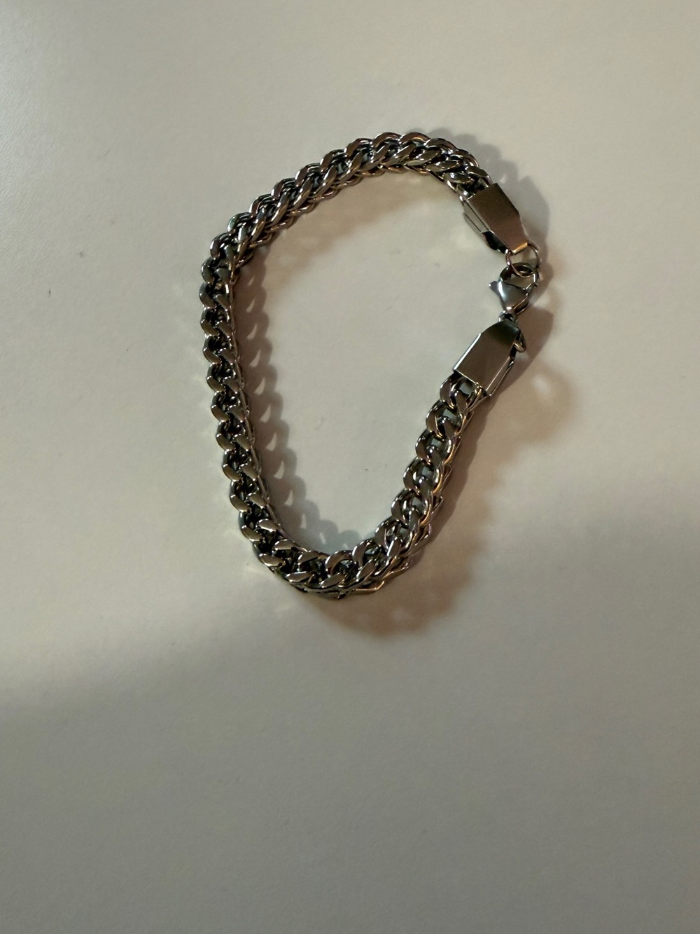 BUCKLE Chunky Silver Tone Chain Bracelet